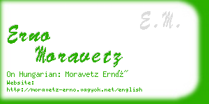 erno moravetz business card